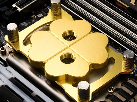 擎天虎AICOOLER amd水冷頭全銅金屬金色銀色兼容ryzen銳龍AM4平臺